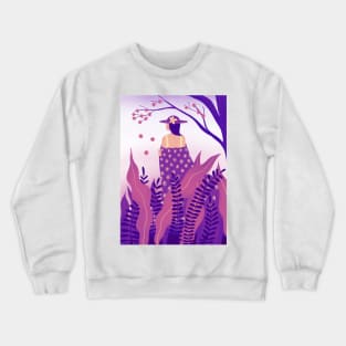 Love yourself and love nature purple version Crewneck Sweatshirt